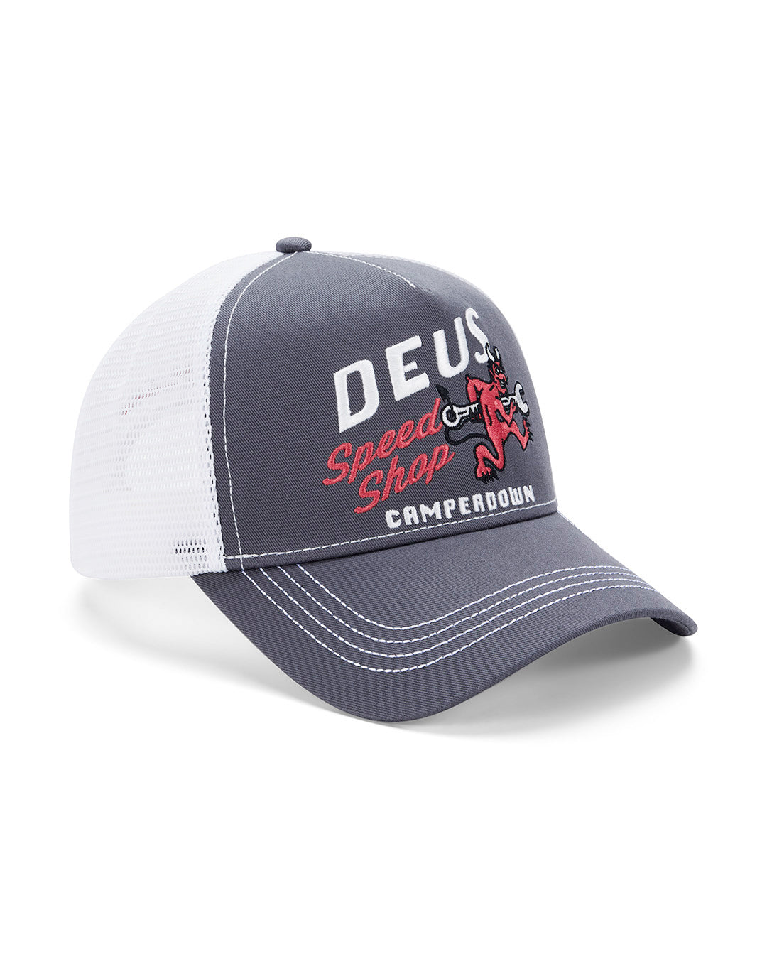 Hats | Deus Ex Machina | Dogleg Trucker - Dark Grey – Deus Ex
