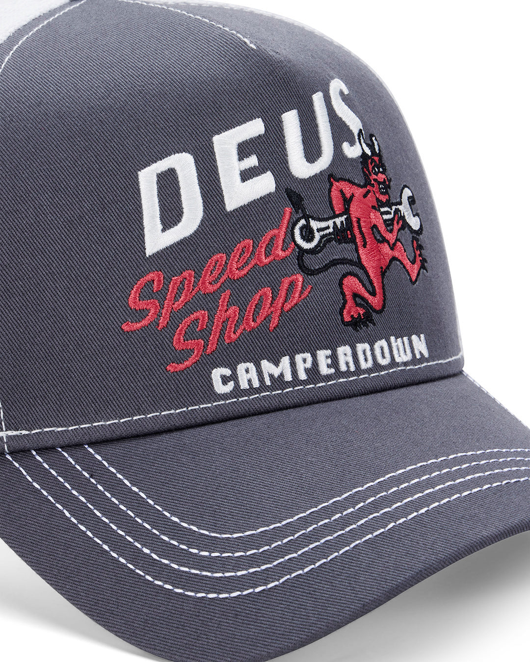 Hats | Deus Ex Machina | Dogleg Trucker - Dark Grey – Deus Ex