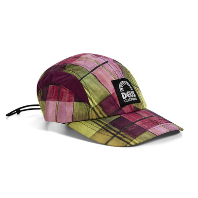 Master Stroke 4 Panel Cap (Check) - Olive Check, view 1|Flatlay