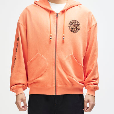 Nouveau Zip Hoodie - Red Gradient, view 1|Model