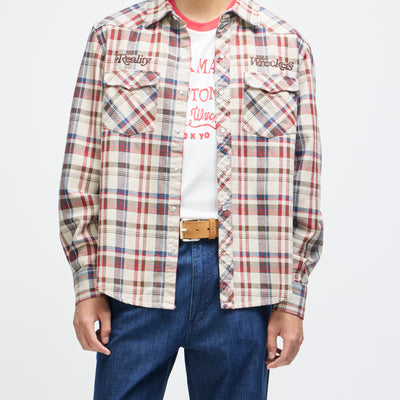 Reality Wreckers Check Shirt - Natural Check, view 1|Model