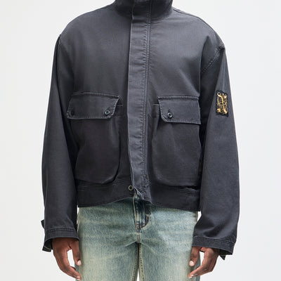 Common State Jacket - Overdyed Anthracite Grey, view 1|Model