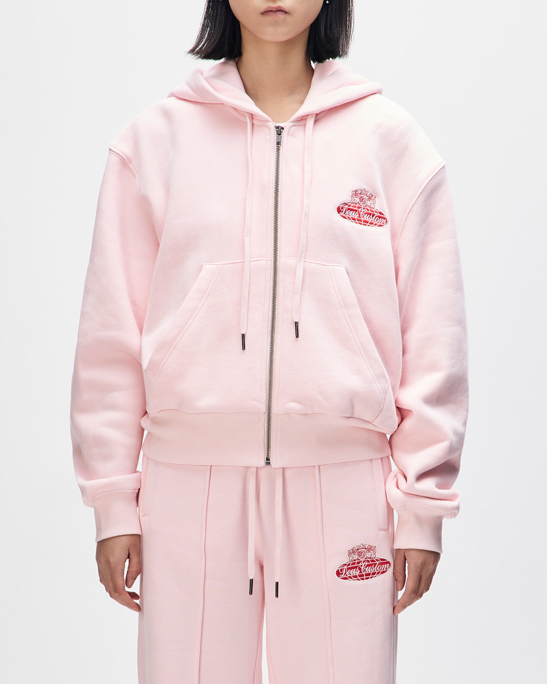 Womens Fleece | Deus Ex Machina | Queens Hoodie - Veiled Pink