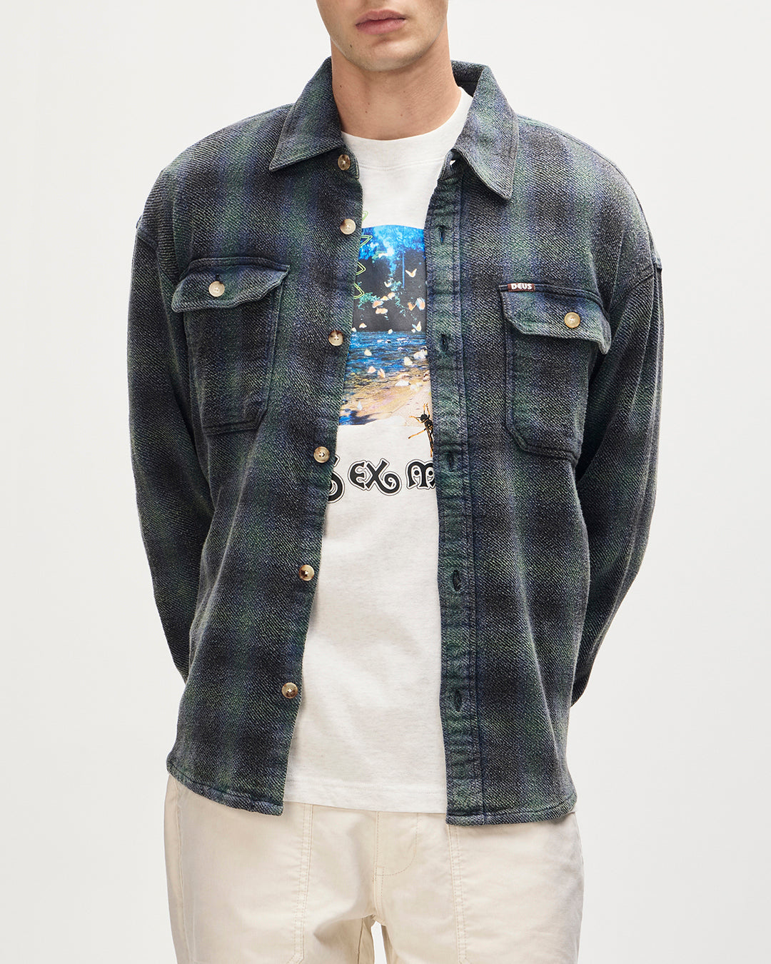 Shirts | Deus Ex Machina | Too Busy To Work Check Shirt - Black