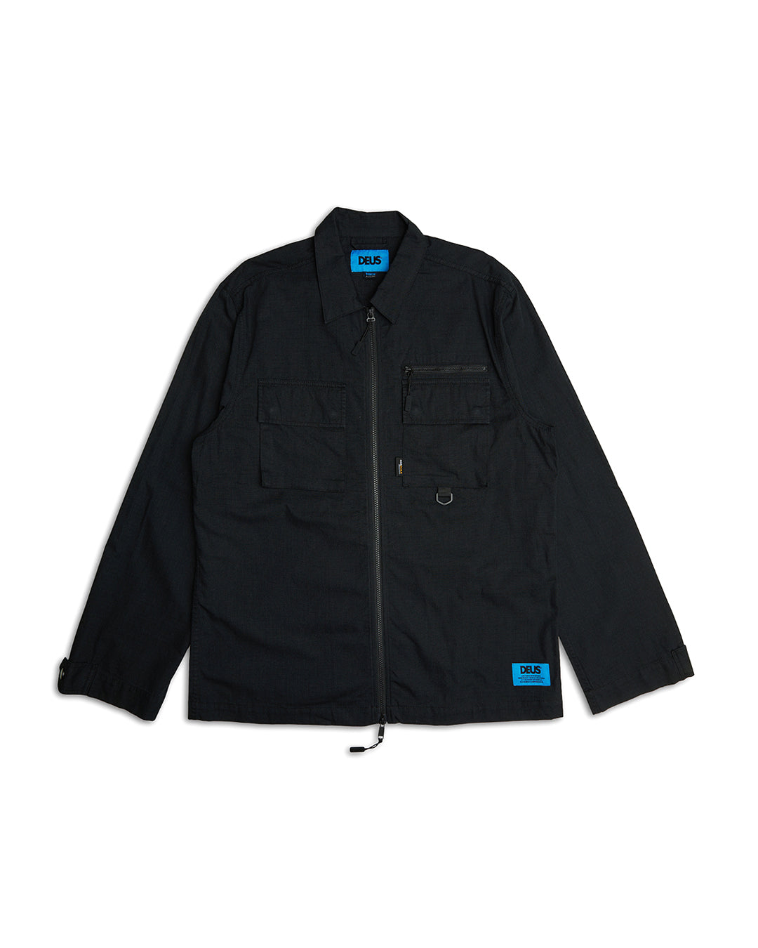 Onshore Zip Shirt - Black|Flatlay