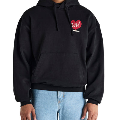 deep-cut-hoodie-black|Model