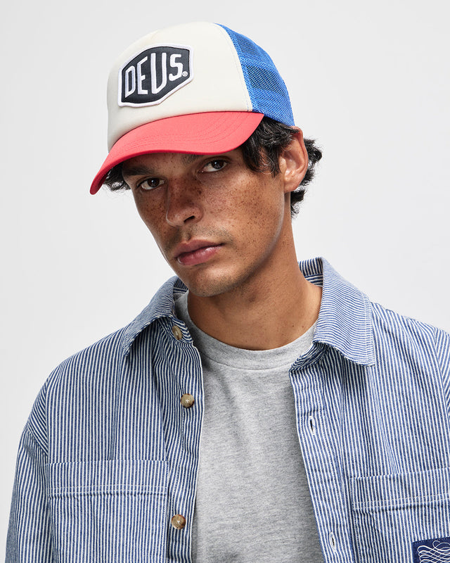 Baylands Trucker Hat - Blue-Red