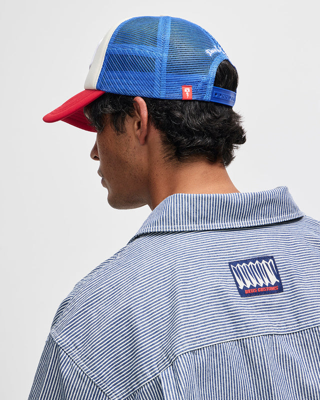 Baylands Trucker Hat - Blue-Red