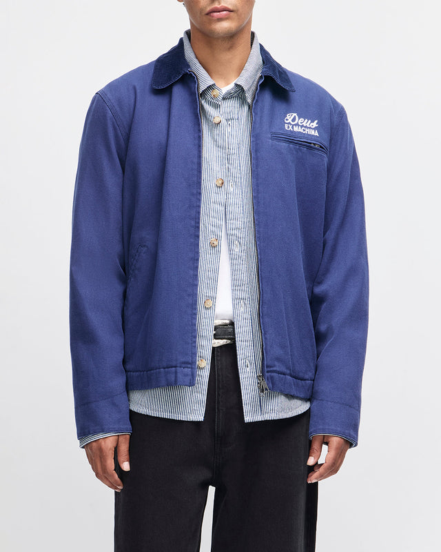 address workwear jacket mechanic blue