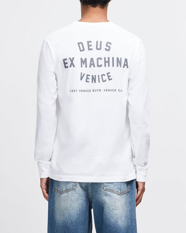 Venice Address Long Sleeve Tee - White
