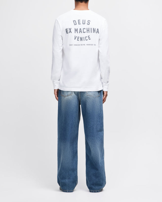 Venice Address Long Sleeve Tee - White