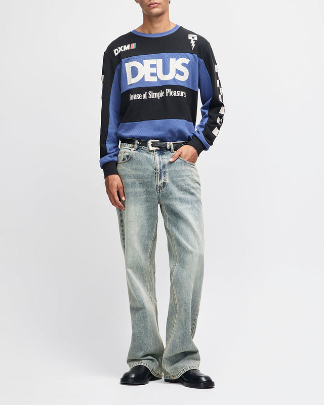 Vilander Moto Jersey - Mechanic Blue Combo