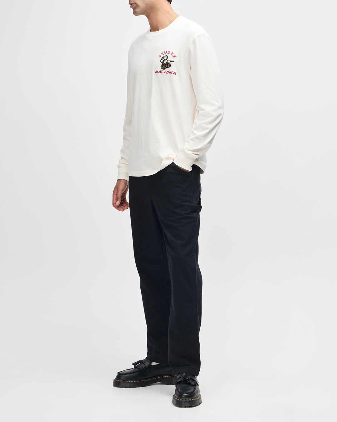 【新作】SALSATION WEAR TOPS！Dirty white Long Sleeve T-Shirts | Deus Ex Machina | Danger Noodle Ls Tee