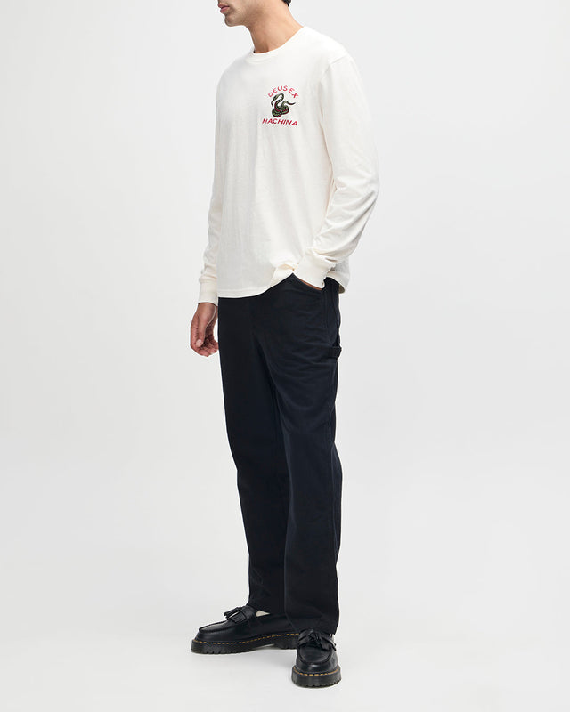 Danger Noodle Ls Tee - Dirty White
