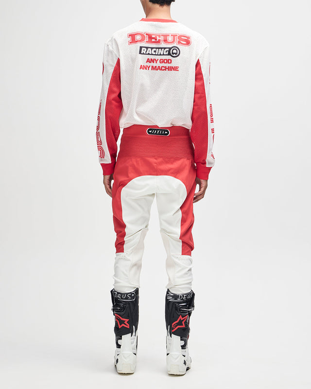 Step Out Moto Jersey - White-Red