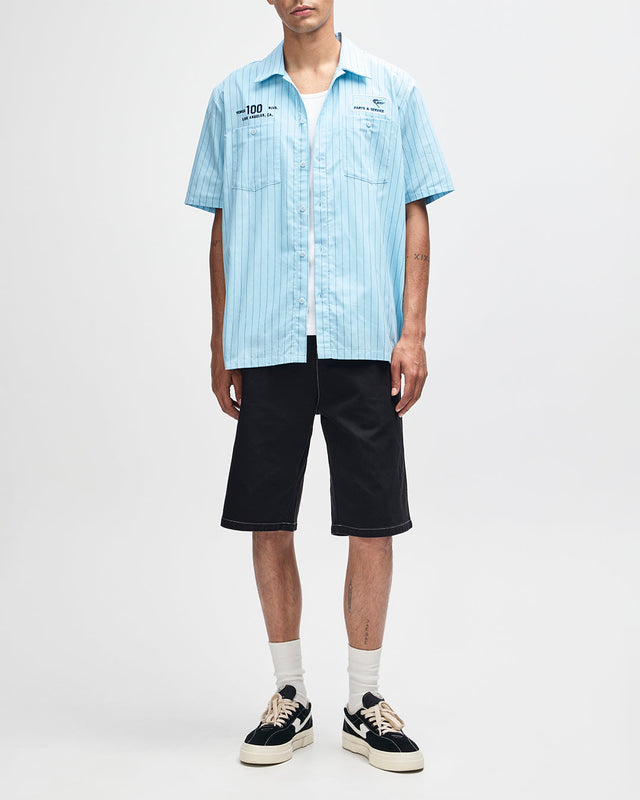 Forecourt Stripe Shirt - Sky Blue