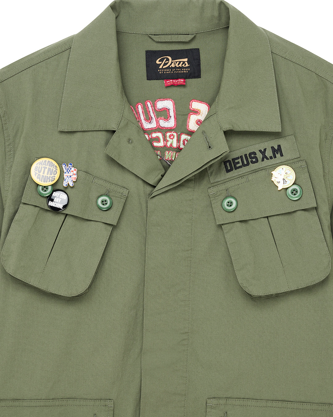 Shirts | Deus Ex Machina | Power Overshirt - Pine Green – Deus Ex