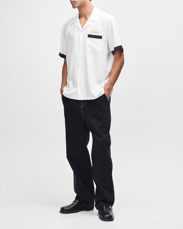 Hisssterical Bowling Shirt - Vintage White