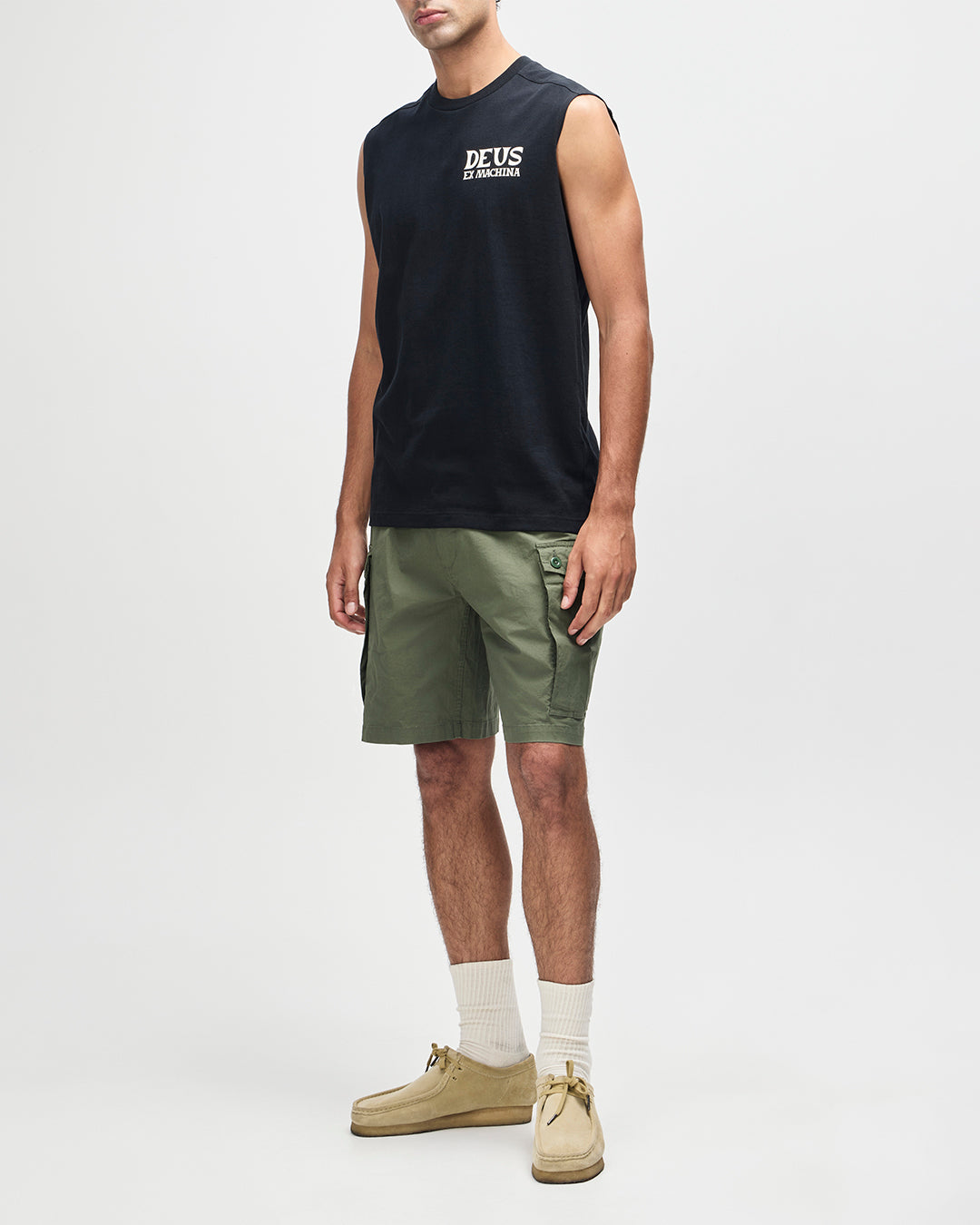 レア　Deviluse タンクトップ　MAN WITH A MISSION Muscle Tops | Deus Ex Machina | Chinook Muscle - Black – Deus Ex