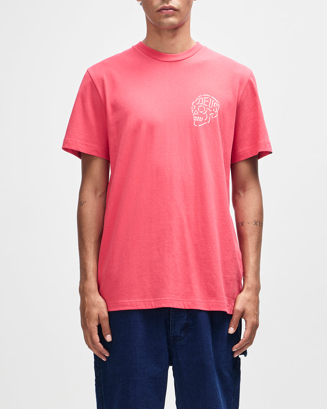 ミンティーです！ T-Shirts | Deus Ex Machina | Venice Skull Tee - Melon Red – Deus