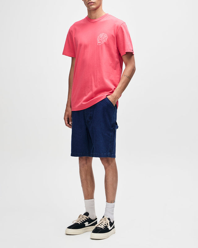 Venice Skull Tee - Melon Red