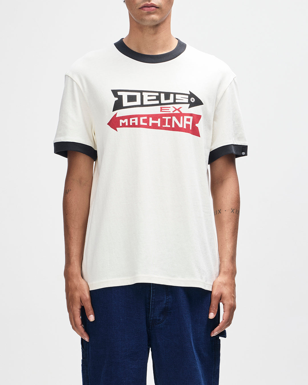 T-Shirts | Deus Ex Machina | Arrows Ringer Tee - Pristine White