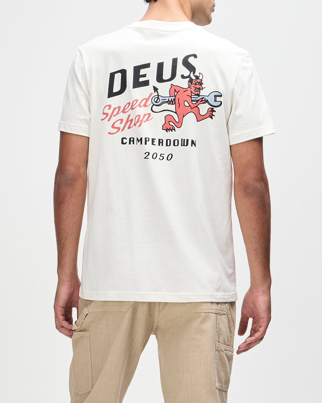 T-Shirts | Deus Ex Machina | Dogleg Tee - Dirty White – Deus Ex