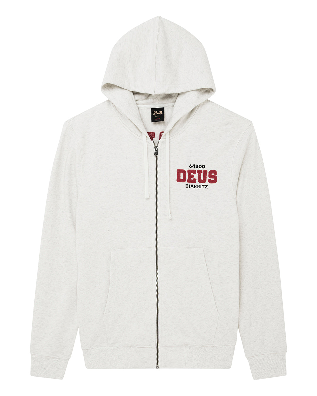 Sweaters | Deus Ex Machina | Buck Up Zip Hoodie - Lt Grey Marle
