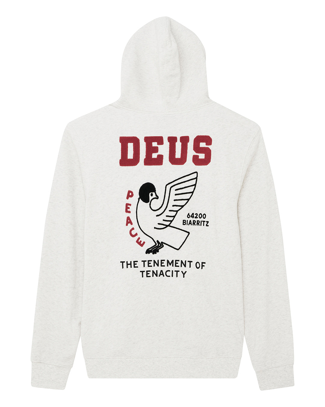 Sweaters | Deus Ex Machina | Buck Up Zip Hoodie - Lt Grey Marle Sweaters | Deus Ex Machina | Buck Up Zip Hoodie - Lt Grey Marle