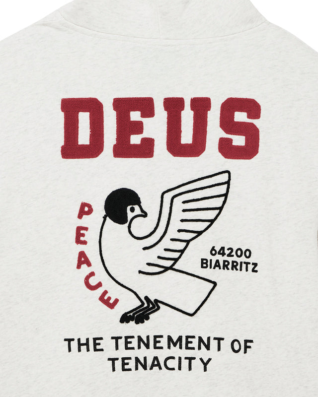 Buck Up Zip Hoodie - Lt Grey Marle