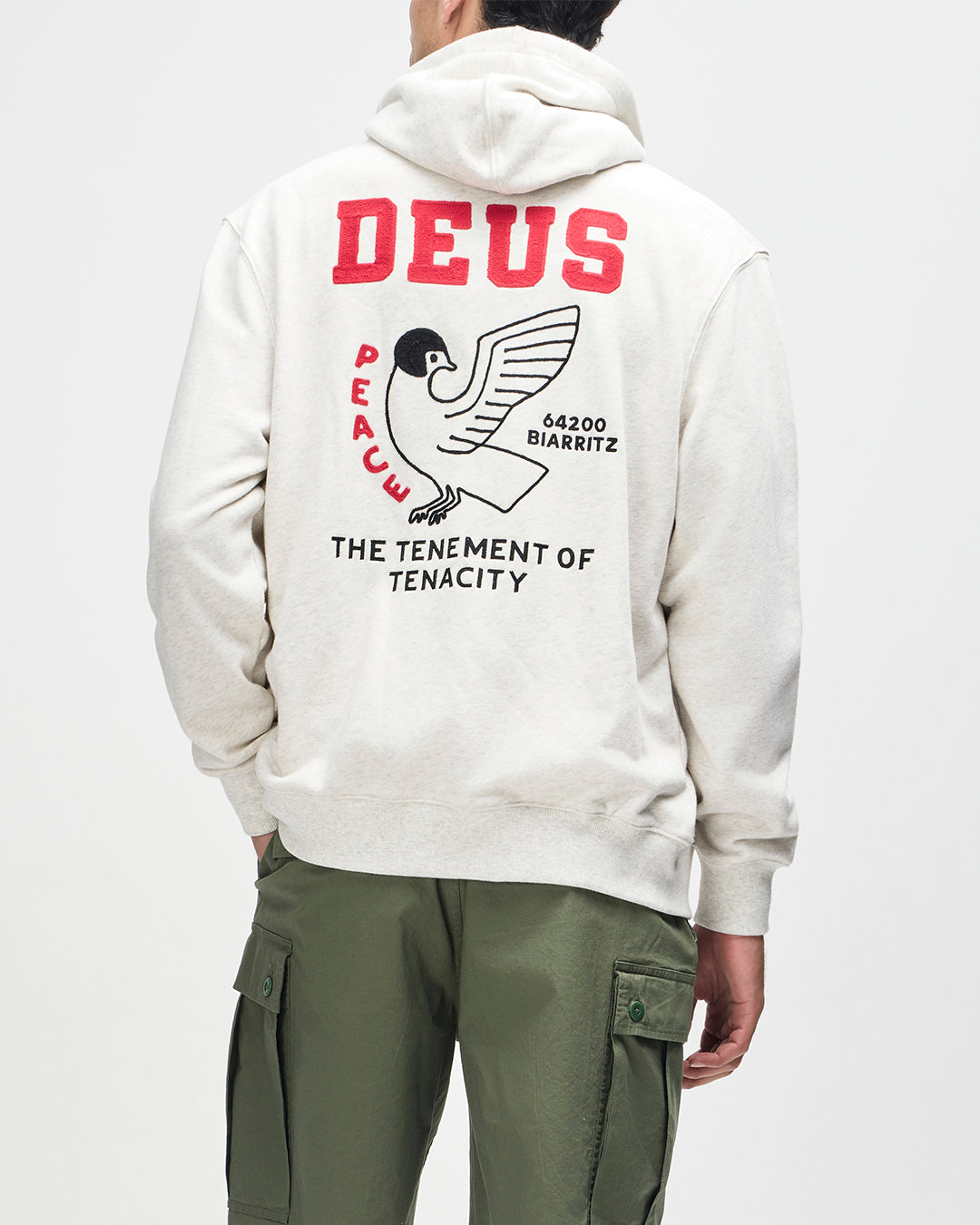 Sweaters | Deus Ex Machina | Buck Up Zip Hoodie - Lt Grey Marle Sweaters | Deus Ex Machina | Buck Up Zip Hoodie - Lt Grey Marle