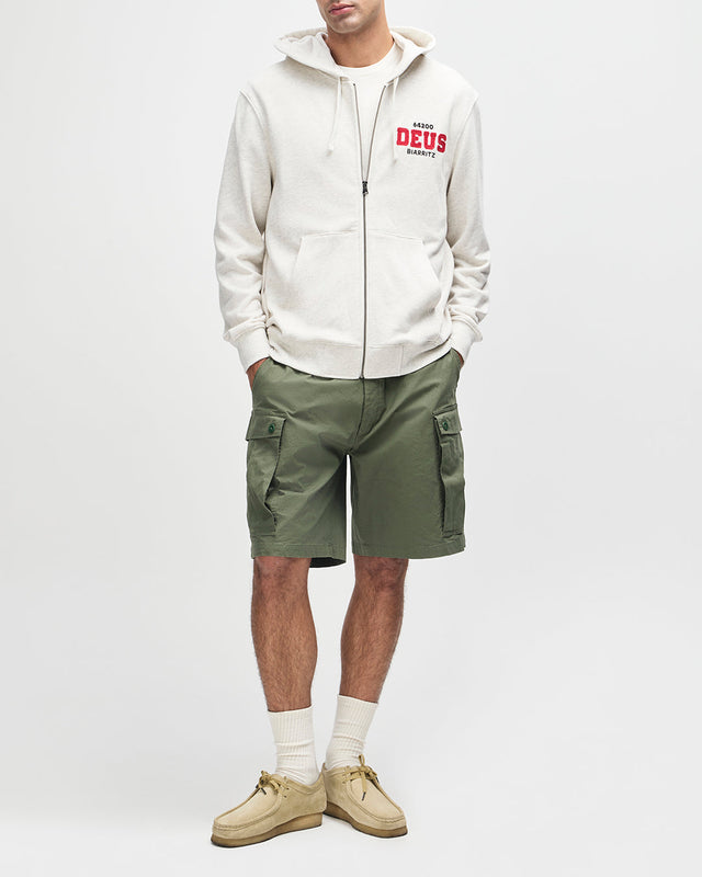 Buck Up Zip Hoodie - Lt Grey Marle