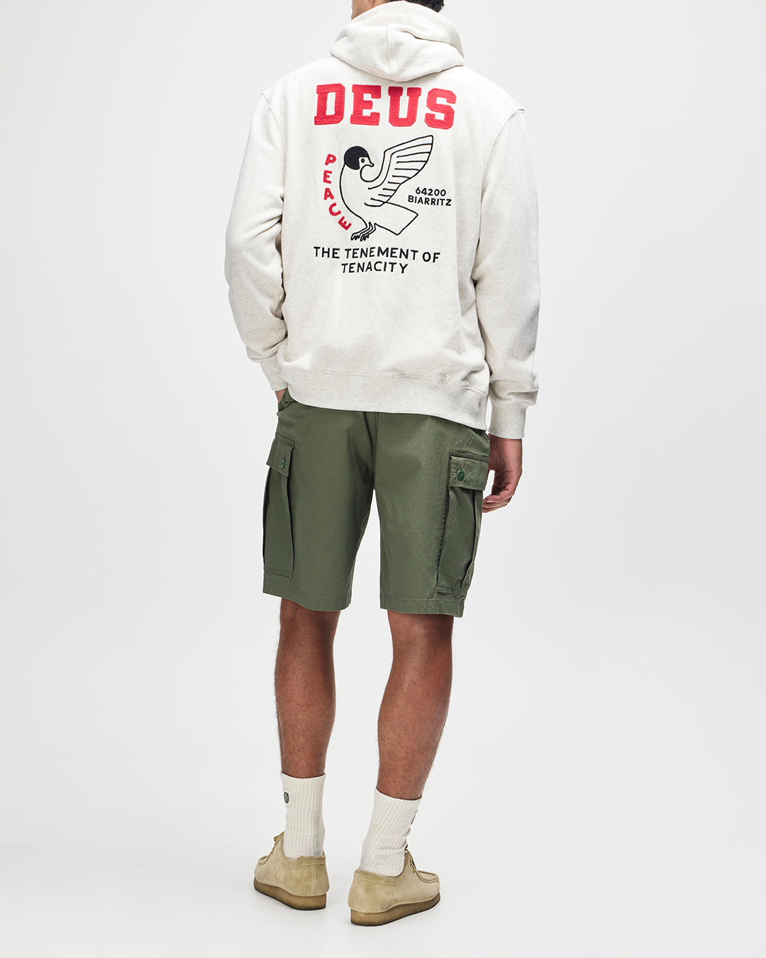 Sweaters | Deus Ex Machina | Buck Up Zip Hoodie - Lt Grey Marle
