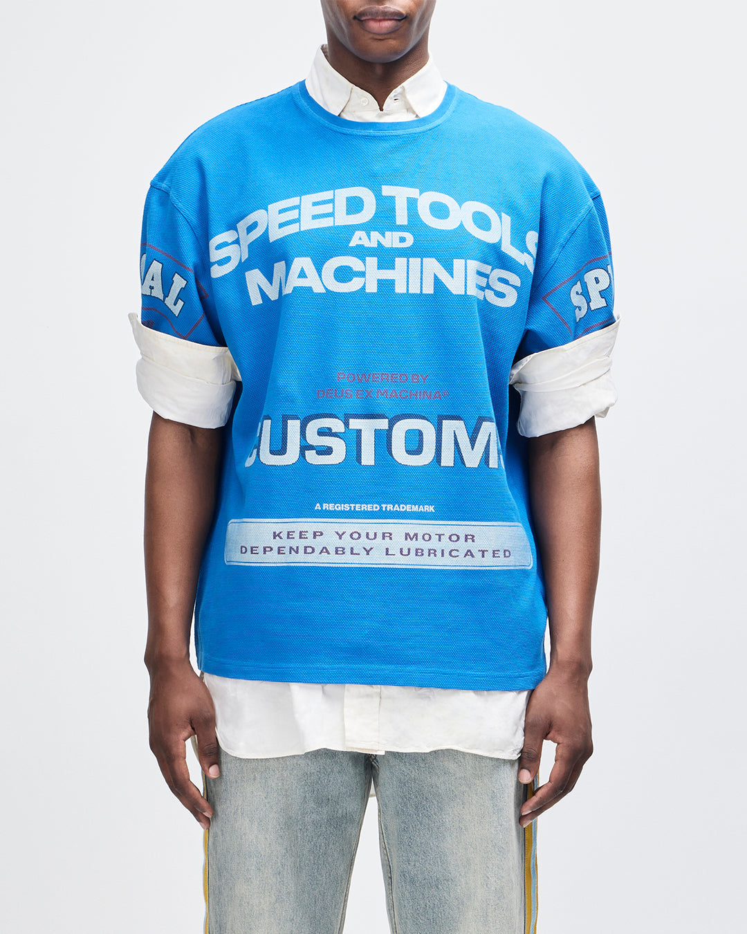 T-Shirts | Deus Ex Machina | Flohmarkt Oversized Tee - Daphne Blue