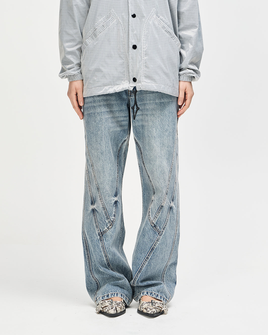 新品　SUNDAYS BEST STONE WASHED BLUE W34 Pants | Deus Ex Machina | Grand Raid Denim Jean - Stonewash Indigo