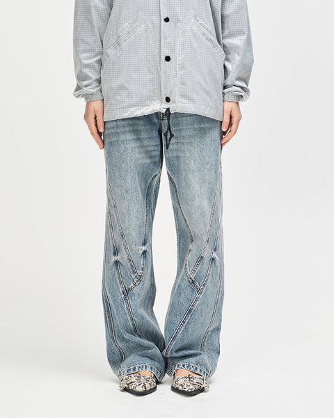 Pants | Deus Ex Machina | Grand Raid Denim Jean - Stonewash Indigo