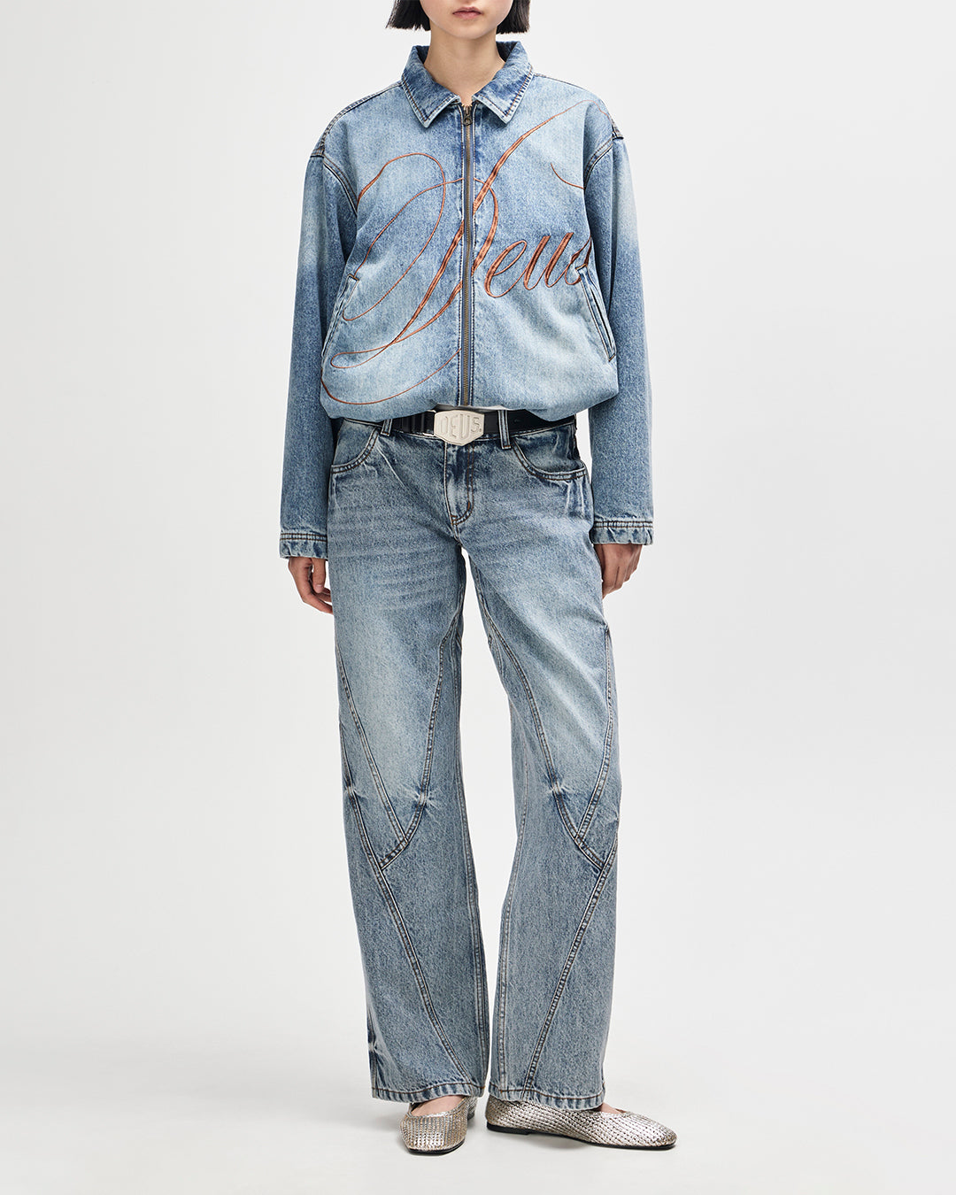 Jackets | Deus Ex Machina | Grand Raid Denim Bomber - Stonewash