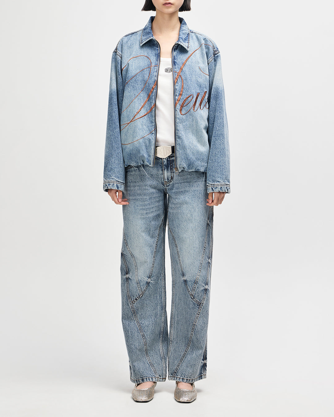 Jackets | Deus Ex Machina | Grand Raid Denim Bomber - Stonewash