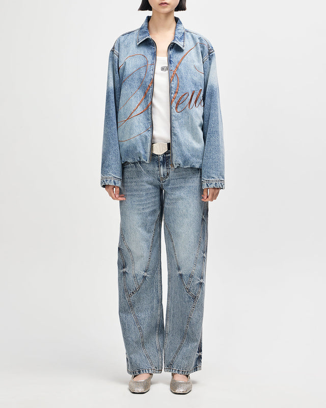 Grand Raid Denim Bomber - Stonewash Indigo