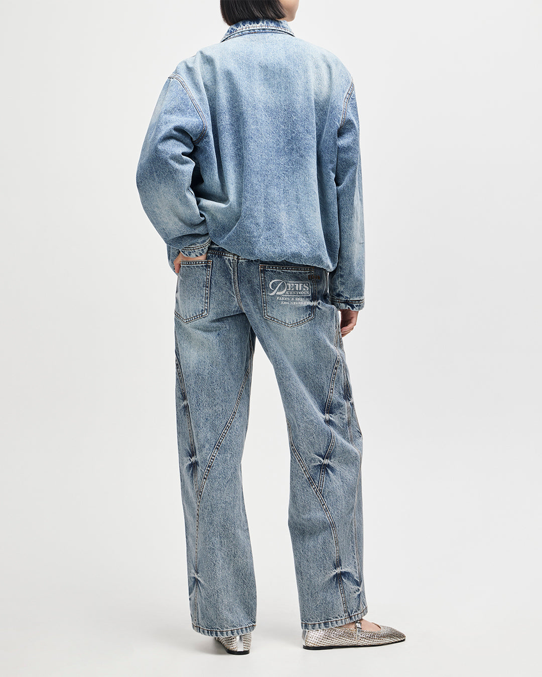 STONE  denim ミリタリージャケット バイオストーンウォッシュ迷彩オープンカラーデニムジャケット
