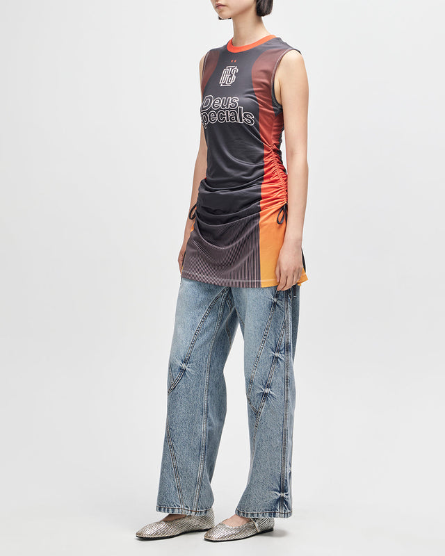 De Soleil Moto Dress - Java Sunset