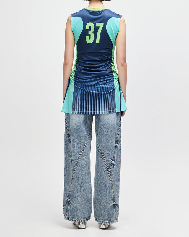 De Soleil Moto Dress - Lime Sunset