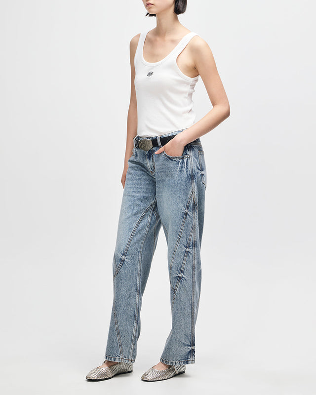 June Shield Tank - Vintage White