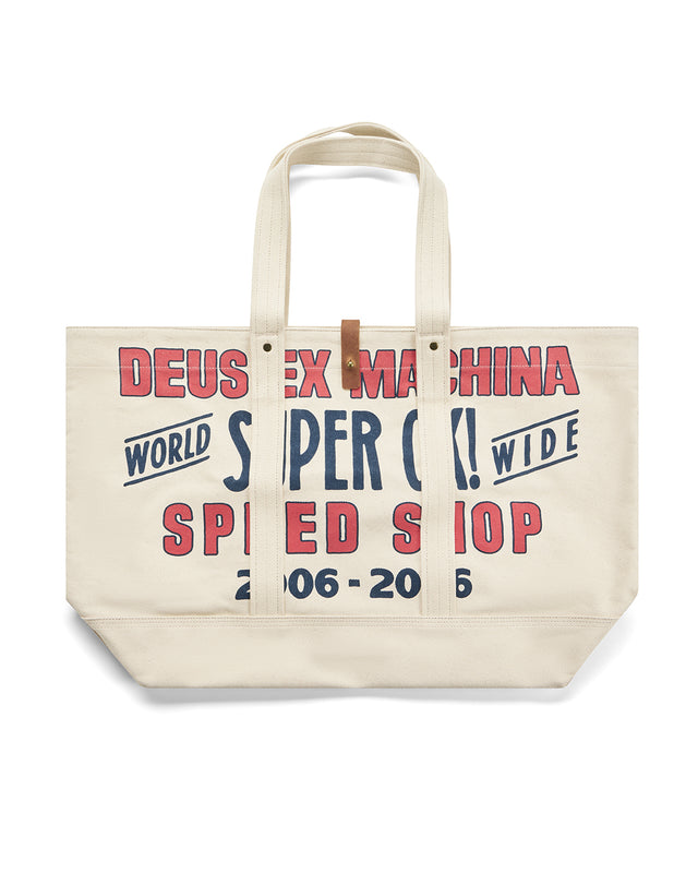 Chess Canvas Tote - Off White, view 1