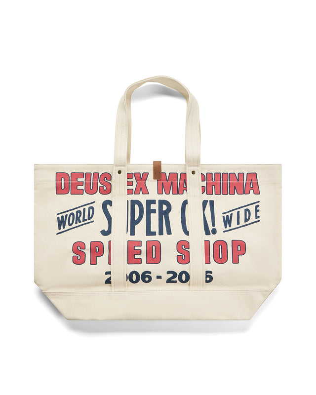 Chess Canvas Tote - Off White, view 2