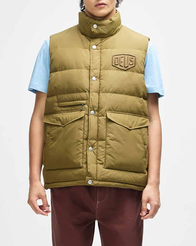 Carson Down Vest - Olive, view 1