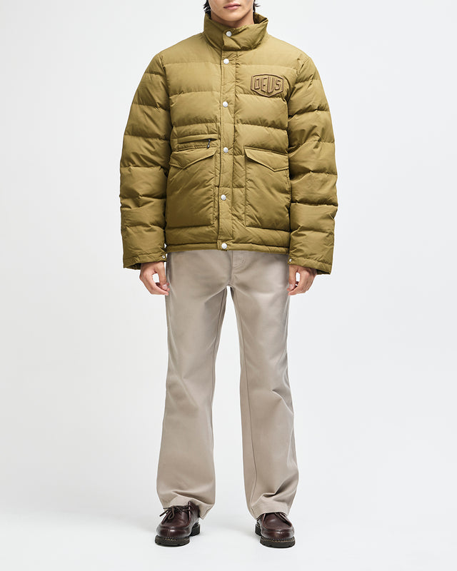 Carson Down Jacket - Olive, view 6