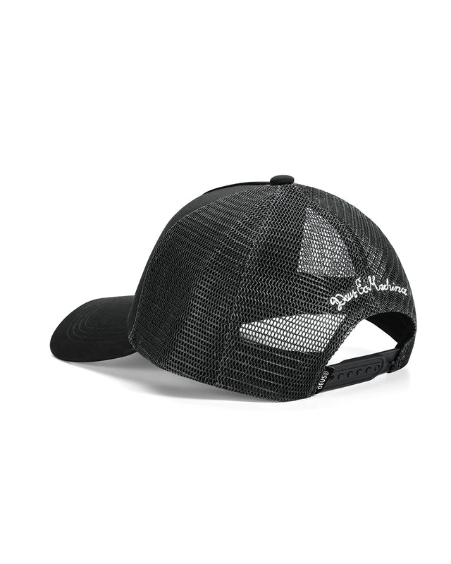 D263MHA114-Harajuku-Address-Trucker-Black
