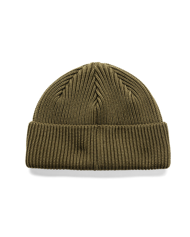Pill Merino Beanie - Olive Green