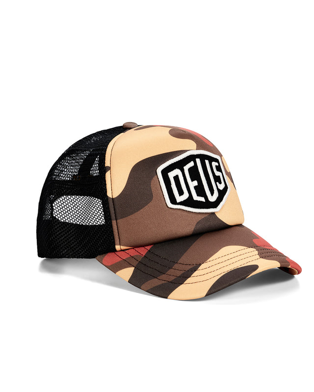 Ombre Shield Trucker - Rust Camo, view 1